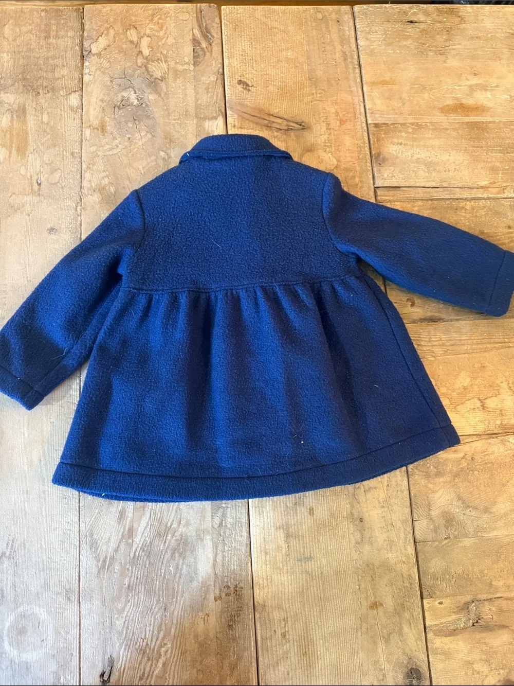 Impressions Navy Blue Peacoat with Bow Accents
